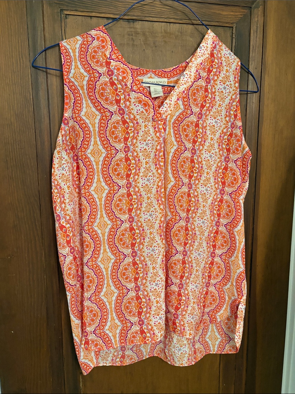 Cynthia rowley Pink & Orange Printed Sleeveless top